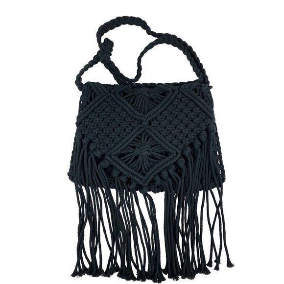 Mossimo Women's Black Crocheted Purse - Picture 4 of 7